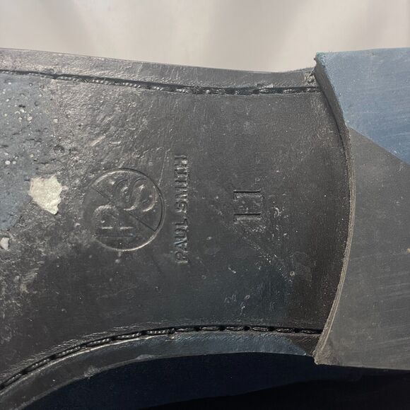 Paul Smith Gerald Chelsea Boots Mens Size 10 Navy Blue Suede Leather Dress - Picture 9 of 12